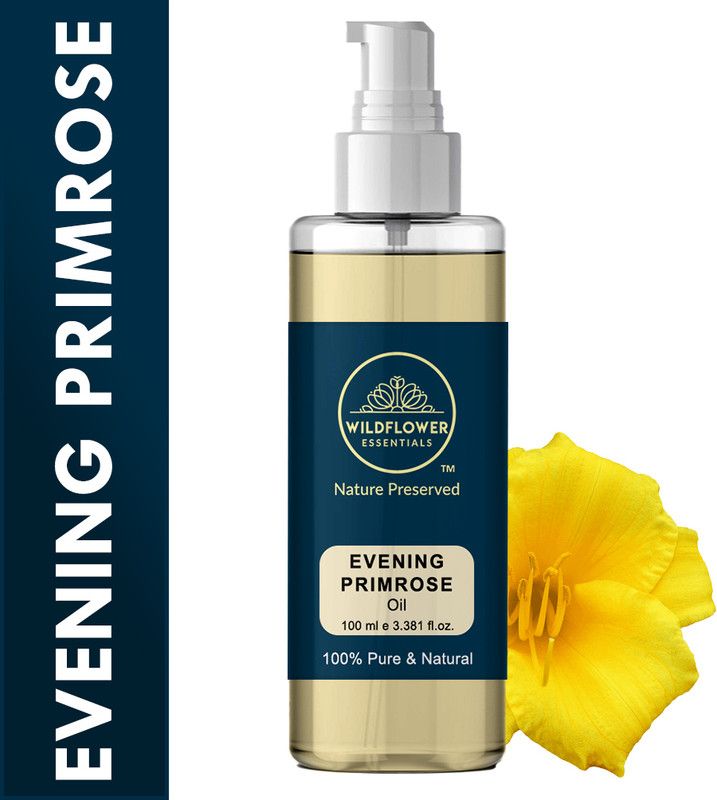 Wildflower essentials Evening Primrose Cold Pressed (Virgin) 100% Pure and Natural  (100 ml)