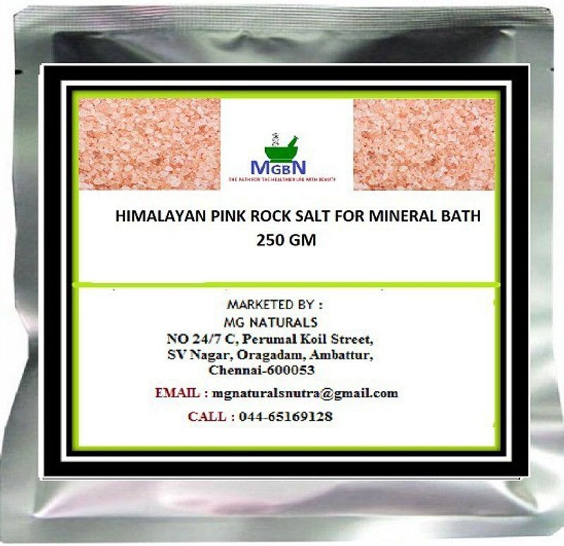 MGBN HIMALAYAN PINK ROCK SALT FOR MINERAL BATH 250 GM  (250 g)