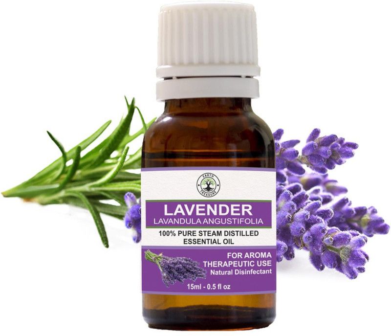 EARTH TREASURE Lavender Pure Steam Distilled Essential Oil (Pack of 1, 15 ml)  (15 ml)