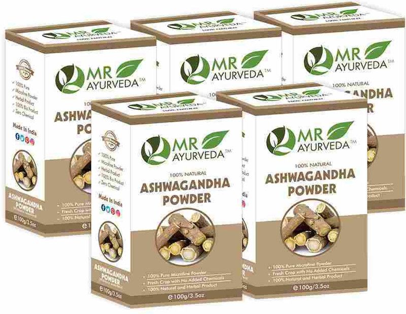 MR Ayurveda 100% Organic Premium Quality Ashwagandha Powder - Pack of 5  (500 g)