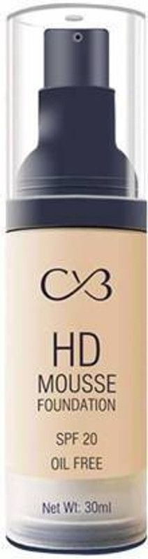 F-706-02 HD Mousse Foundation SPF 20 Oil-Free, Flawless Blending Long-Lasting Feather-Light Stay Liquid Face Makeup Foundation (02 Soft Ivory, 30 ml) Foundation  (Beige, 30 ml)