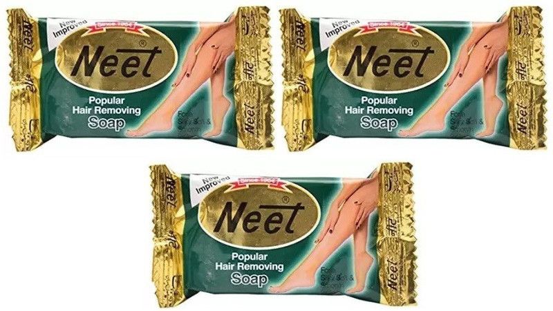 Dhanvi Traders Neet Hair Removing Soap Enriched With Natural Glow - (Set of 3 * 40 Grams) Cream  (120 g, Set of 3)