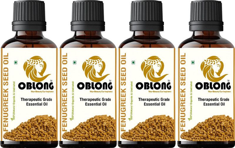 OBLONG PREMIUM QUALITY 100% ORGANIC FENUGREEK OIL 4 BOTTLE(S) OF 10ML  (40 ml)