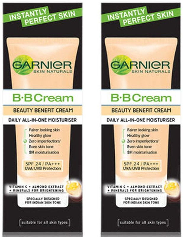 GARNIER B.B Cream Beauty Benefit cream Daily All-In- One Moisturiser SPF 24 / PA+++/UVA/UVB Protection 2X30 g  (60 g)
