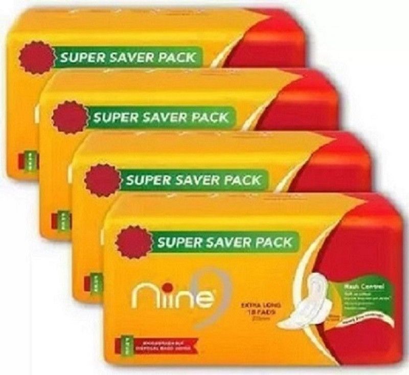 nine SANITARY PAD SET OF FOUR FOR MIDDLE AGE LADIES Sanitary Pad  (Pack of 72)