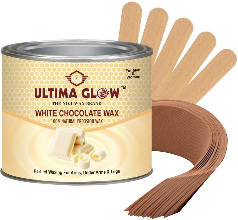 Ultima glow white chocolate wax 600.32 gram wax smooth and Organic waxing on arms, legs and under Back, and Full Body for all skin type for man| woman| girls| boys best wax Wax  (600.32 g)