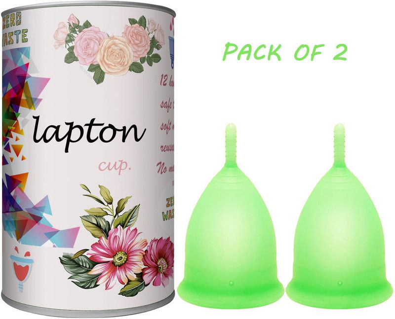 LAPTON Large Reusable Menstrual Cup  (Pack of 2)