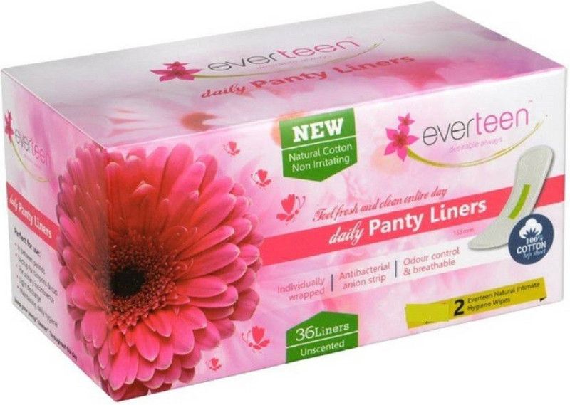 everteen Cotton Top Daily Pantyliner(144 Piece) Pantyliner  (Pack of 144)