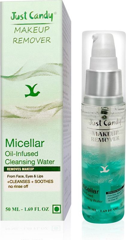 Justcandy Makeup Remover | Micellar | Oil-infused | Cleansing Water Makeup Remover  (50 ml)