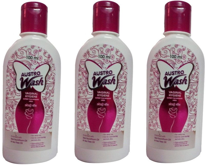 AUSTRO Wash Vaginal Hygiene Intimate Wash  (100 ml, Pack of 3)