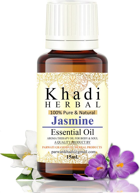 Khadi Herbal 100% Pure & Natural Jasmine Essential Oil Aroma Therapy Oil for Body & Soul  (15 ml)