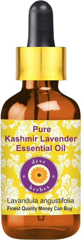 deve herbes Pure Kashmir Lavender Essential Oil (Lavandula angustifolia) with Glass Dropper 100% Natural Therapeutic Grade Steam Distilled Finest Lavender Oil, Money Can Buy  (5 ml)