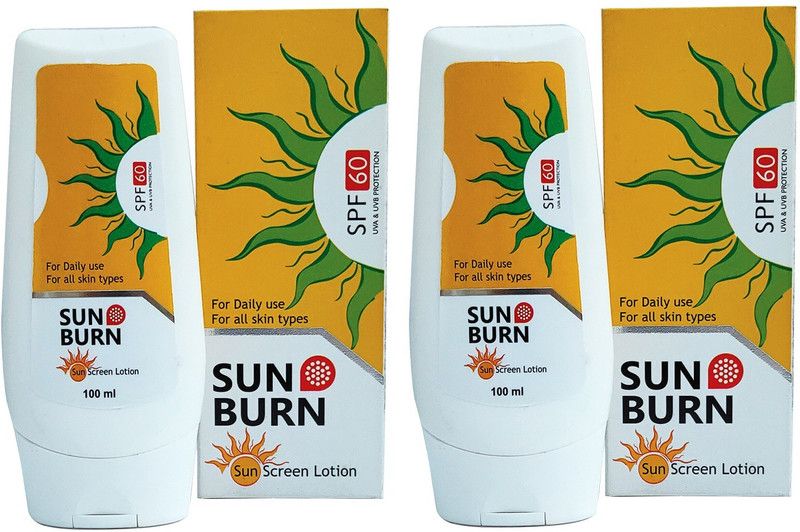 Broad Biotech SUN BURN SUNSCREEN LOTION (PACK OF 2) - SPF 60 PA++++  (200 g)