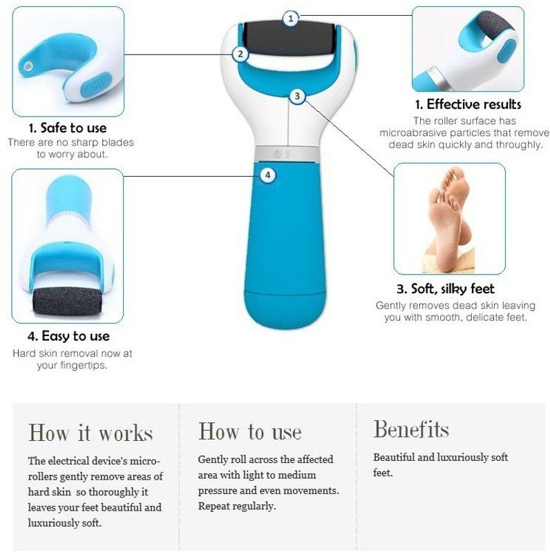 ADJD Foot Care Pedicure File dry skin remover pedi roller