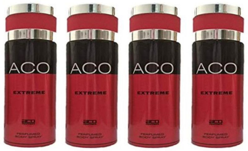 aco Extreme Perfumed Body Spray 200ML Each (Pack of 4) Body Spray - For Men & Women  (800 ml, Pack of 4)