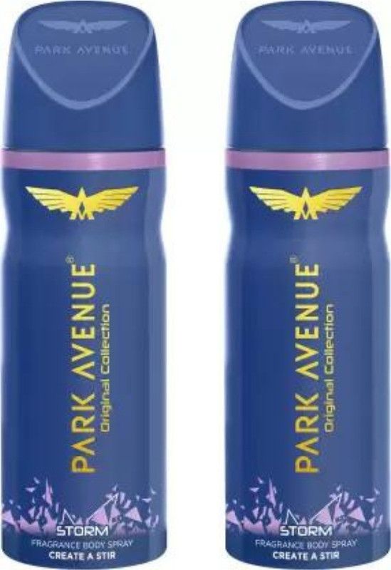 park avenue storm Deodorant Spray pack of 2 150ml*2 Deodorant Spray - For Men & Women  (150 ml, Pack of 2)