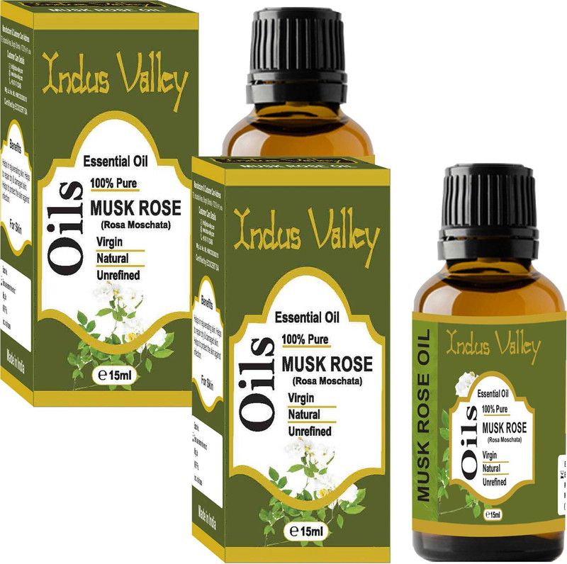 Indus Valley 100% Virgin Musk Rose Essential Oil - Twin Pack  (30 ml)