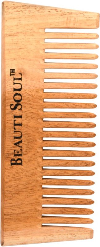 Beautisoul Shampoo Neem Comb for women | Wide Tooth Wooden Comb for Women Curly Hair
