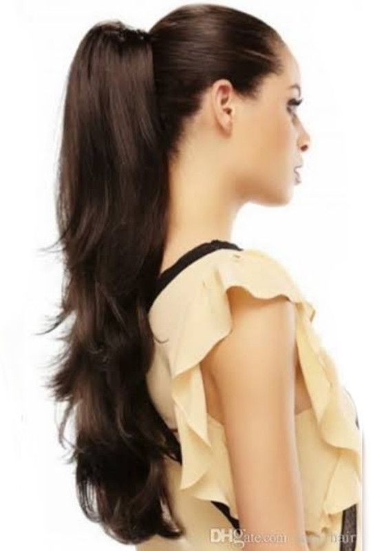 Rizi Excellent Quality Beautiful dark brown multi step cut hair Extension Hair Extension