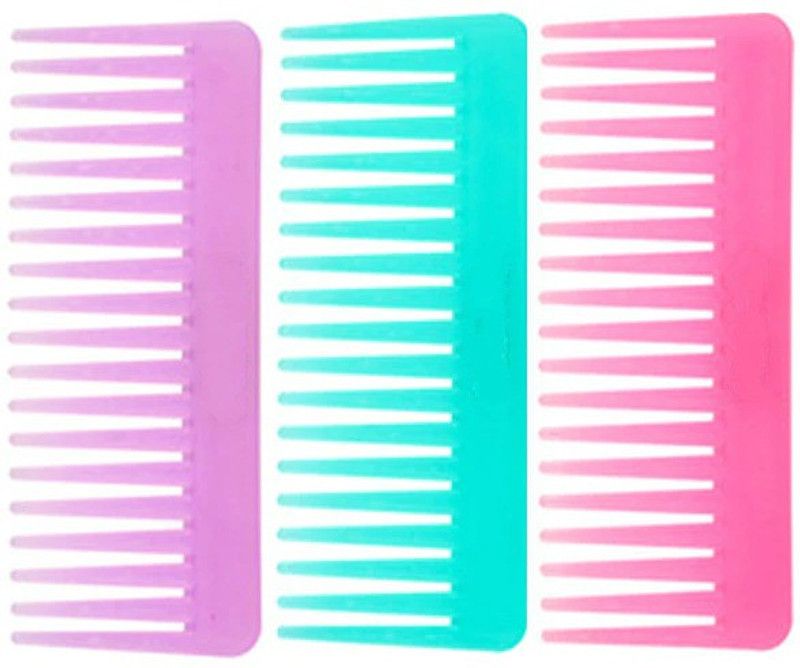 Nyamah sales Hair Comb Hairdressing Salon Women Hair Clipper Haircut Brush Wide Tooth Comb Hair Styling Tools Multicolor
