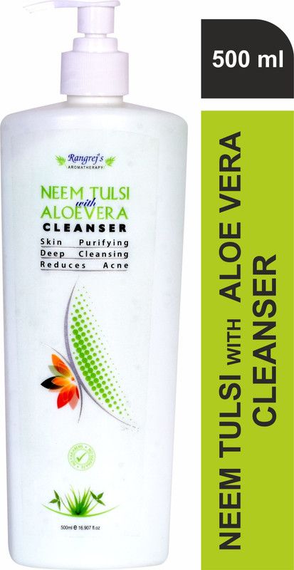 Rangrej's AROMATHERAPY NEEM TULSI & ALOEVERA CLEANSER FOR MACKUP REMOVAL,ANTI ACNE & SIN WHITENING (500ML)  (500 ml)