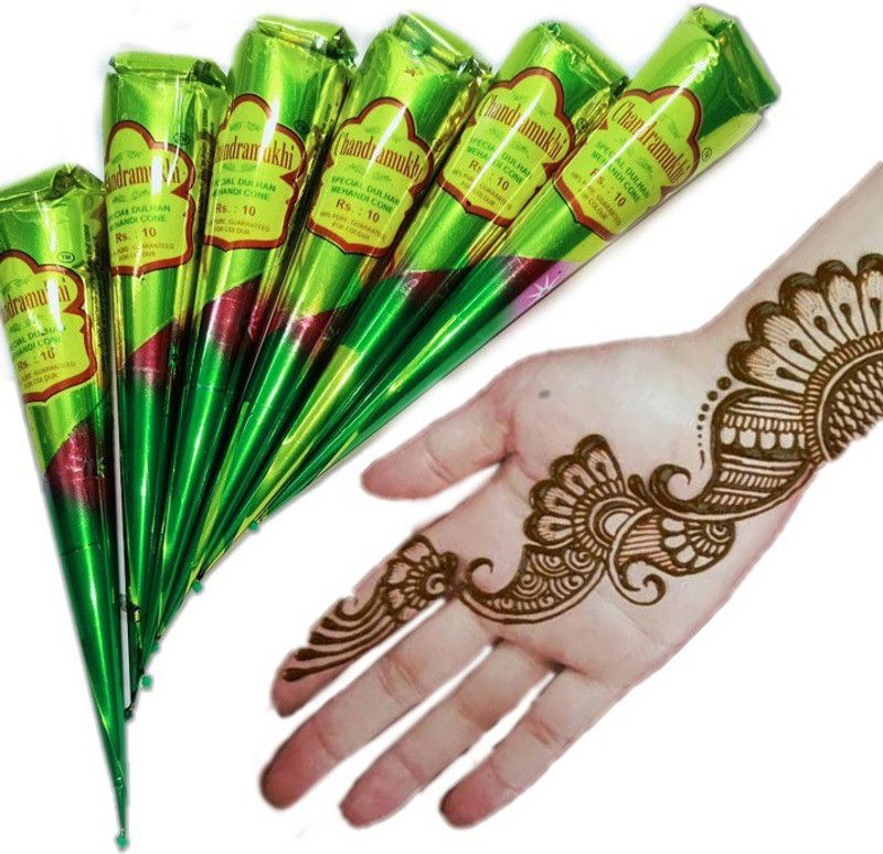 Chandramukhi Mehandi cone (384 G)| mehendi cones | instant mehendi cone | mehendi cone bridal Natural Mehendi  (Pack of 12)