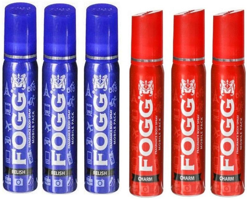 FOGG Relish & Charm Body Spray Mini Pack Pocket Deo (25 ml x 6) Deodorant Spray - For Men & Women  (150 ml, Pack of 6)