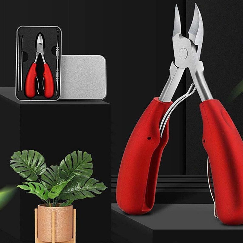 maycreate Steel Toenail Clipper, Professional Pedicure Tools Kit with Nail File