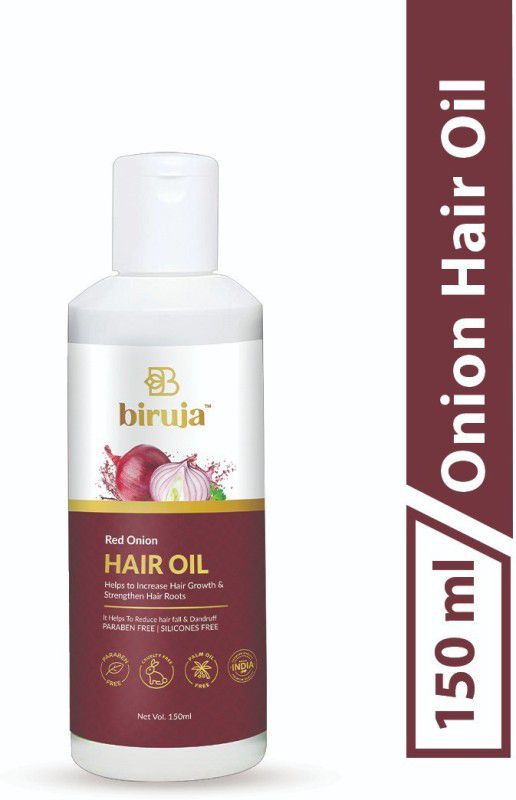 biruja Onion Oil, Black Seed Onion Oil for Hair Regrowth Hair Oil Controls Hair Fall Hair Oil  (150 ml)