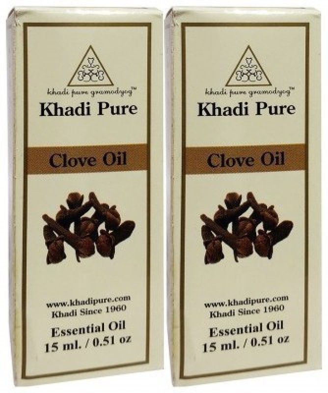 Khadi Pure Herbal Clove Essential Oil - 15ml (Set of 2)  (30 ml)