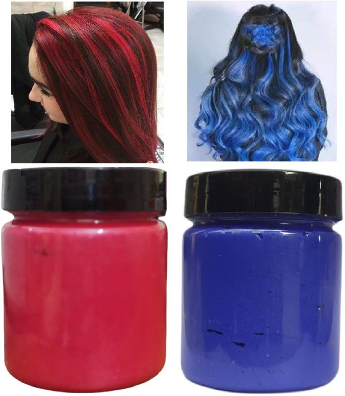 GULGLOW Temporary Hair Wax for Perfect Hair Styling , BLUE, RED