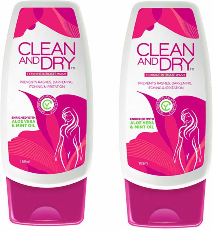 Midas Care Clean and Dry Daily Intimate Wash For Women, 189 ml (Pack of 2) Intimate Wash  (378 ml, Pack of 2)