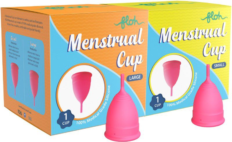 Floh Large Reusable Menstrual Cup  (Pack of 2)