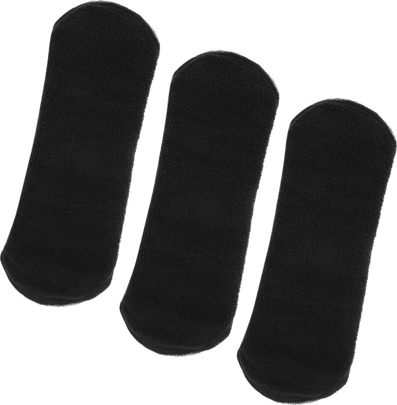 SIZI Black reusable & washable sanitary cloth pad napkins.(Pack of 3) Sanitary Pad  (Pack of 3)