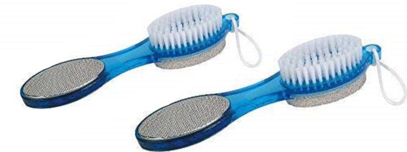 Foreign Holics 4 IN 1 Foot Scruber For Dead Skin With Pedicure And Manicure Brush 2 Pcs