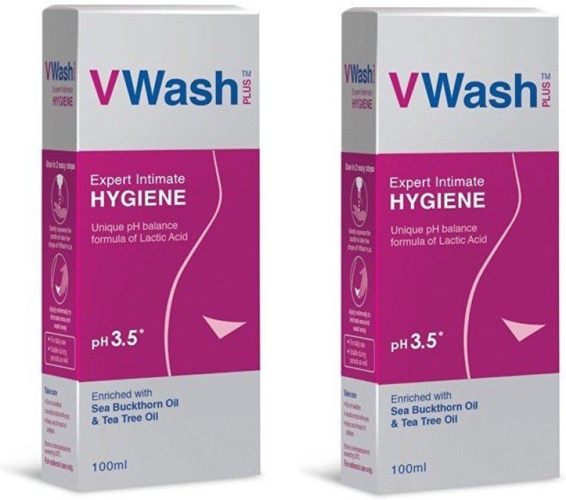 V WASH PLUS Femenille Intimate Wash  (200 ml, Pack of 2)