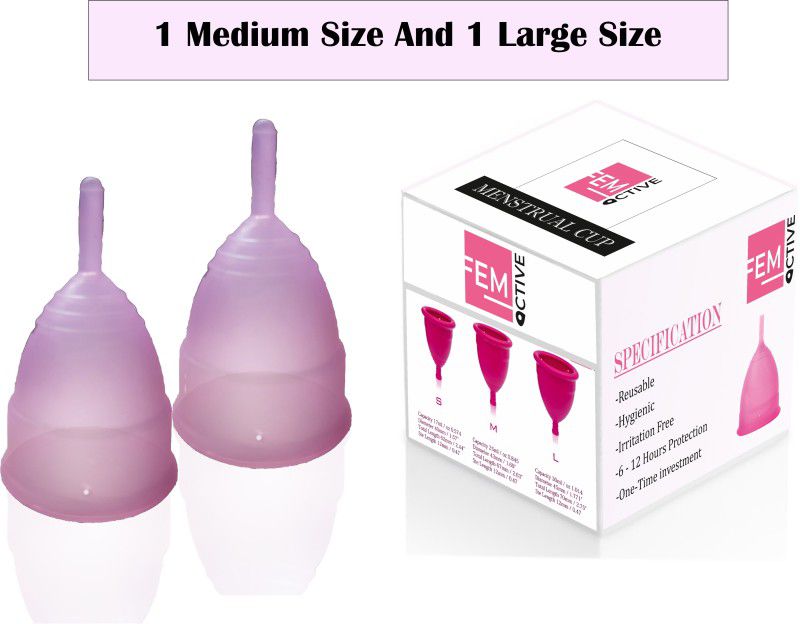 femoctive Medium Reusable Menstrual Cup  (Pack of 2)