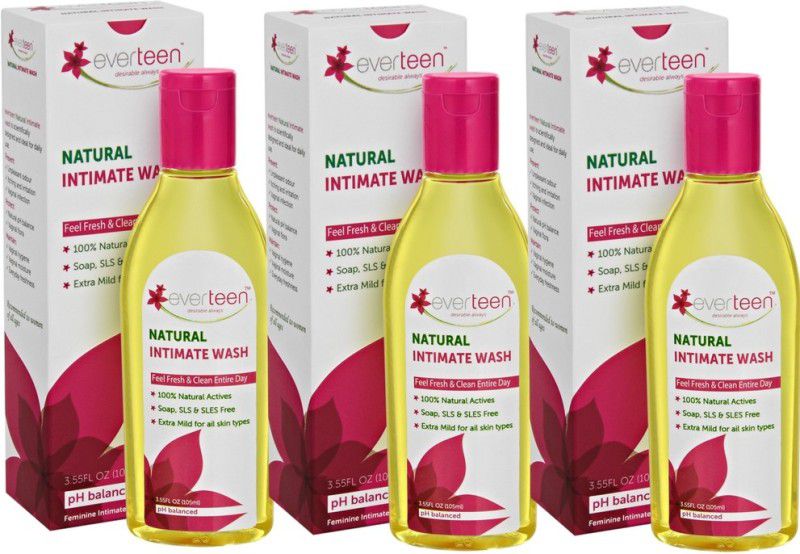 everteen Feminine Hygiene Intimate Wash  (105 ml, Pack of 3)