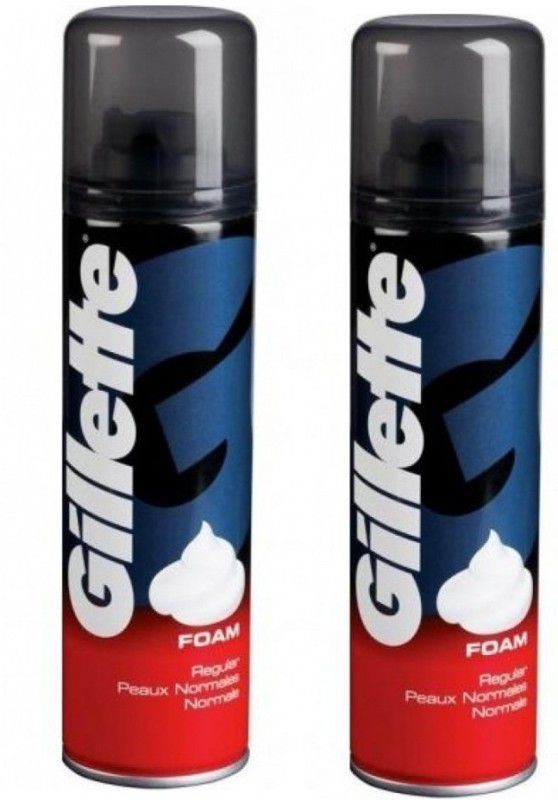 Gillette Foam Regular (Pack of 2)  (392 g)
