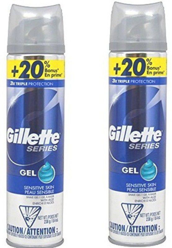Gillette Sensitive Skin Peau Sensible Gel ( pack of 2 )  (238 g)