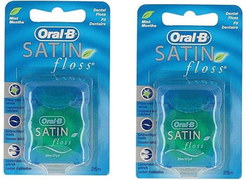 Oral-B Satin Floss Mint Pack Of 2  (Pack of 2)