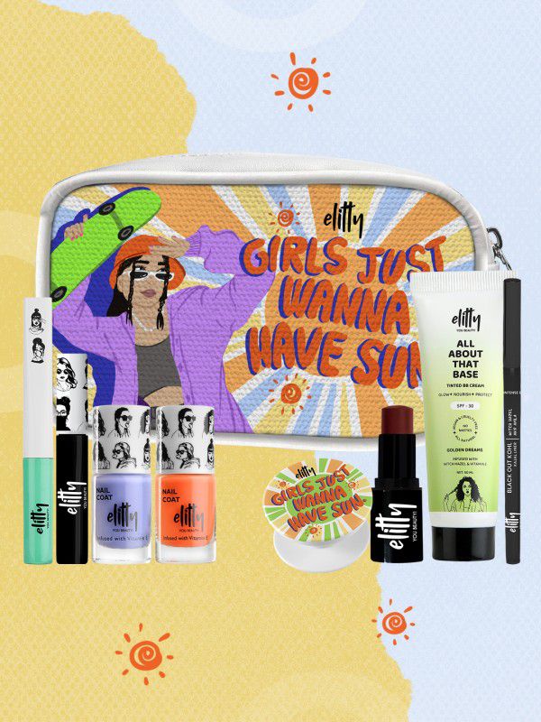 Elitty Girls Just wanna have sun Kit- Complete Makeup Kit (Deep)  (Pack of 7)