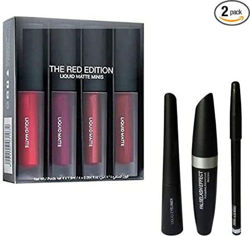toroka Red Edition Liquid Matte Minis Lipstick, 6-ml with 3in1