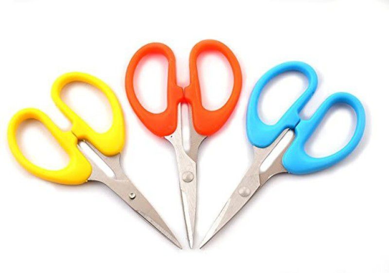 Freehand FR - 004 Scissors for Sharp Paper Cutting , Kitchen and office use. (Pack of 3) Scissors  (Set of 1, Multicolor)