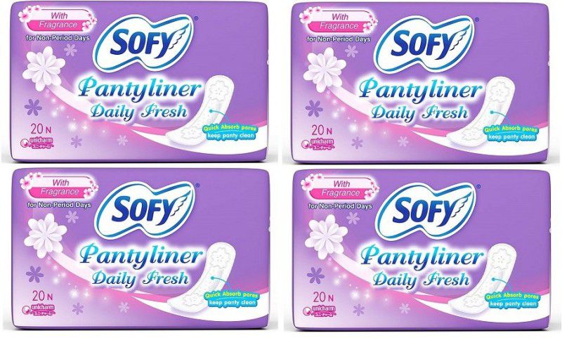SOFY Pantyliner Daily Fresh - 20+20+20+20 Counts Pantyliner  (Pack of 80)