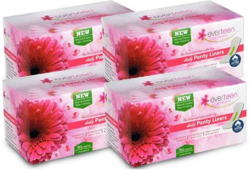everteen 100% Natural Cotton Daily Pantyliner  (Pack of 4)