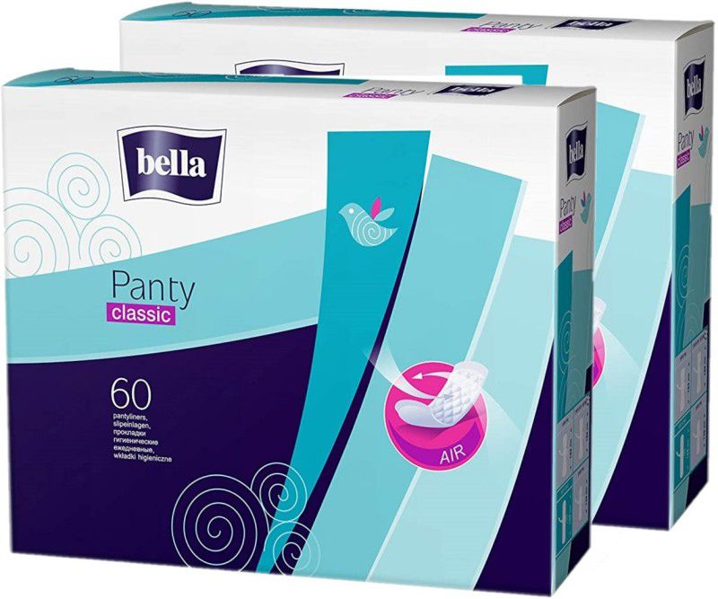 Bella Panty Classic Liners - 60 Pieces Pantyliner  (Pack of 2)