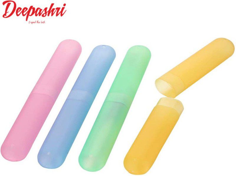 Deepashri tAnti Bacterial Toothbrush Case/Toohbrush Cap/Toothbrush Holder for Travel or Home use-Multicolor (4 Pcs) Toothbrush Case