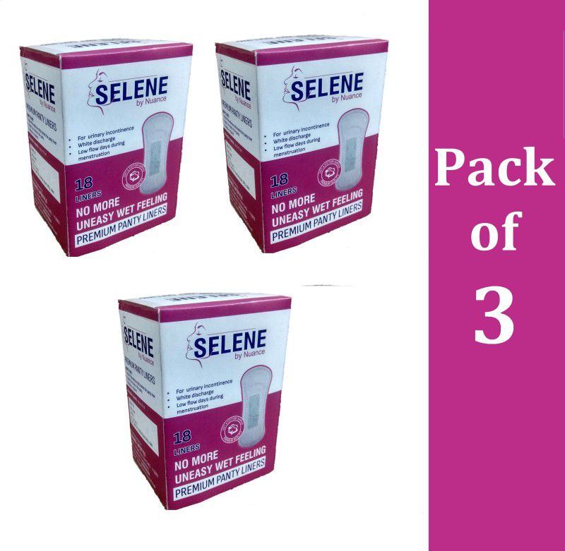 Selene Rash free Panty Liner 100% Organic Cotton and Biodegradable 54 Units Pantyliner  (Pack of 54)