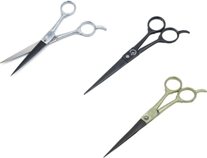 City Enterprises Hair cutting scissors Scissors  (Set of 3, Black, Silver)